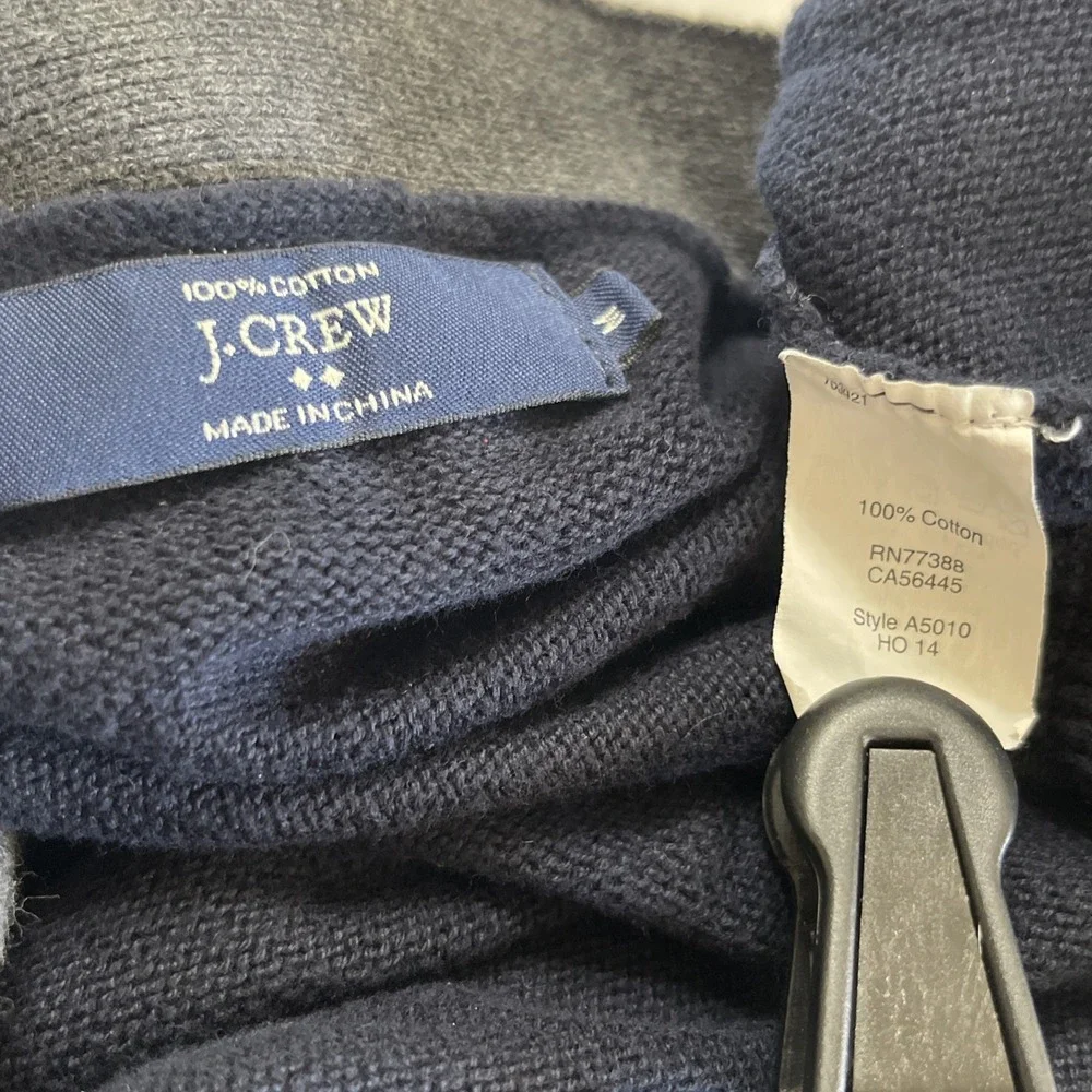 J Crew Cardigan Sweater‎ Mens Medium Button Up Pockets Cotton V-Neck Preppy